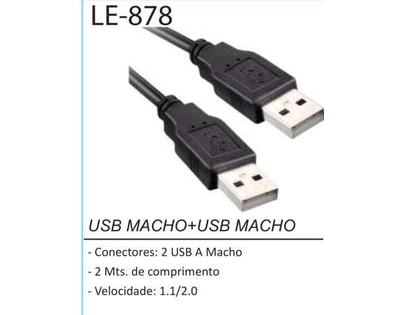 CABO USB MACHO+USB MACHO 1,5M