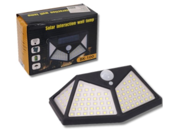 LAMPADA 100 LED RECARREG SOLAR C/ SENSOR