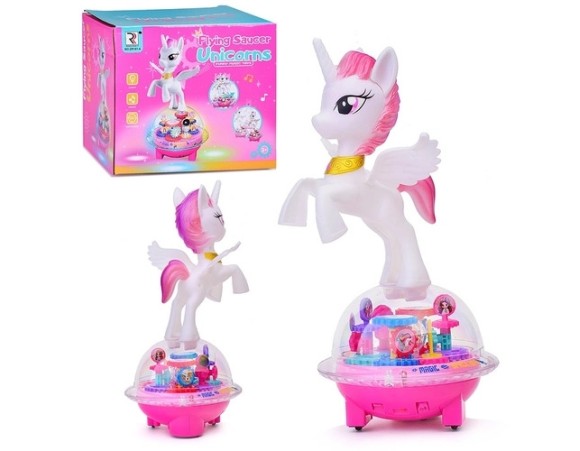 UNICORNIO A PILHA COM SOM E LUZ