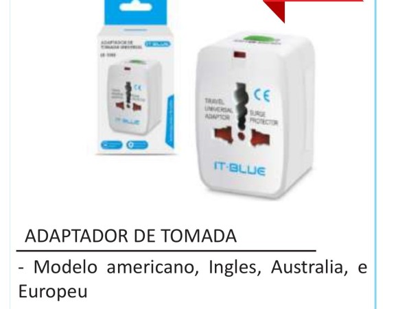 ADAPTADOR DE TOMADA AMERICANO,EUROPEU...