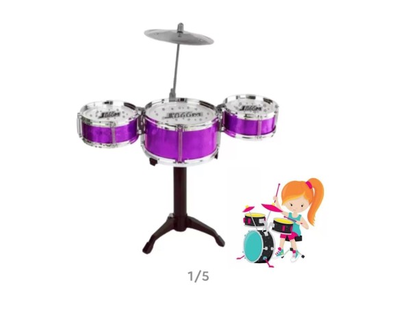 BATERIA INFANTIL PEQUENA 3 PCS FEMININA