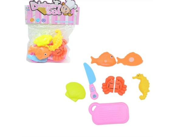 KIT COZINHA FRUTOS DO MAR  C/ VELCRO 6 PCS