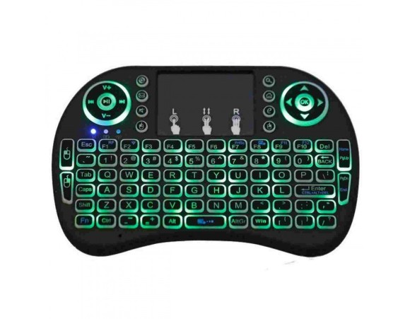 LE-7716  MINI TECLADO MOUSE S/ FIO COM LUZ