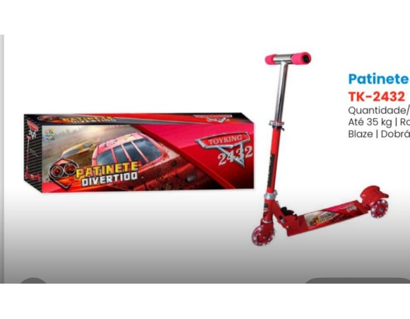 PATINETE CARRO VERMELHO TK-2432