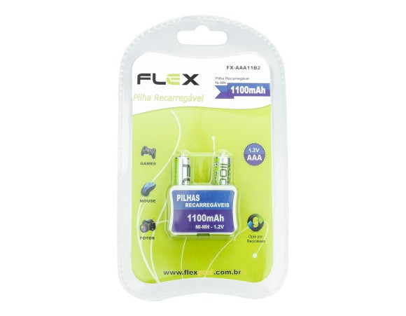 PILHA AAA RECARREGAVEL 1100MAH c/2