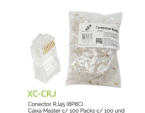 CONECTOR RJ45 PCT C/100PCS XCELL