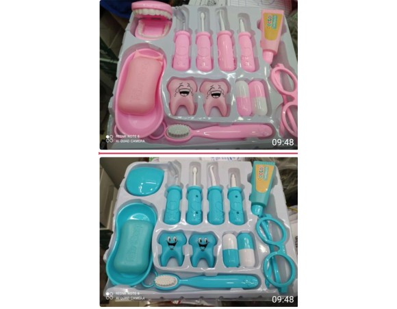 KIT DENTISTA CORES ROSA E AZUL