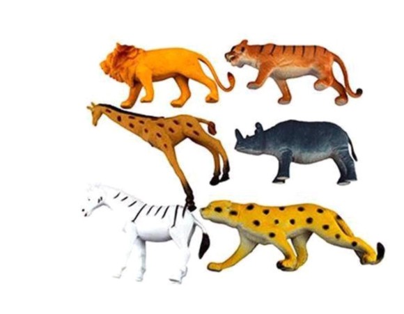 COLEÇÃO ANIMAIS DA SELVAGEM C/6PCS